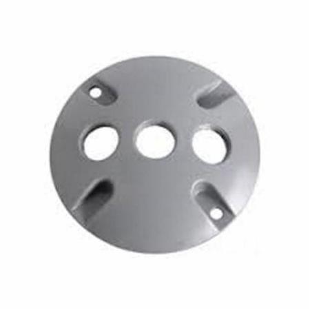 MULBERRY Electrical Box Cover, Round, Die-Cast Zinc, Blank 30377